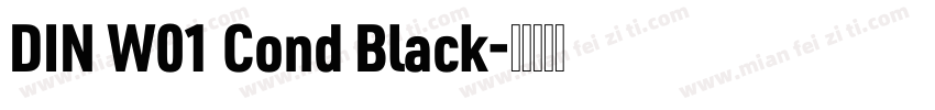 DIN W01 Cond Black字体转换
